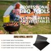 10 Pack Black Grill Mats for Outdoor Grill, Heavy Duty BBQ Grilling Matt & Oven Liners, Resuable, Easy to Clean, Works on Gas Charcoal Electric Grill