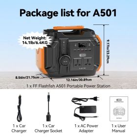 FF Flashfish AC 230V 500W(Peak 1000W) Portable Power Station EU Solar Generator 540Wh 120W DC Power Battery Camping Outdoor RV (Color: 230V Universal)